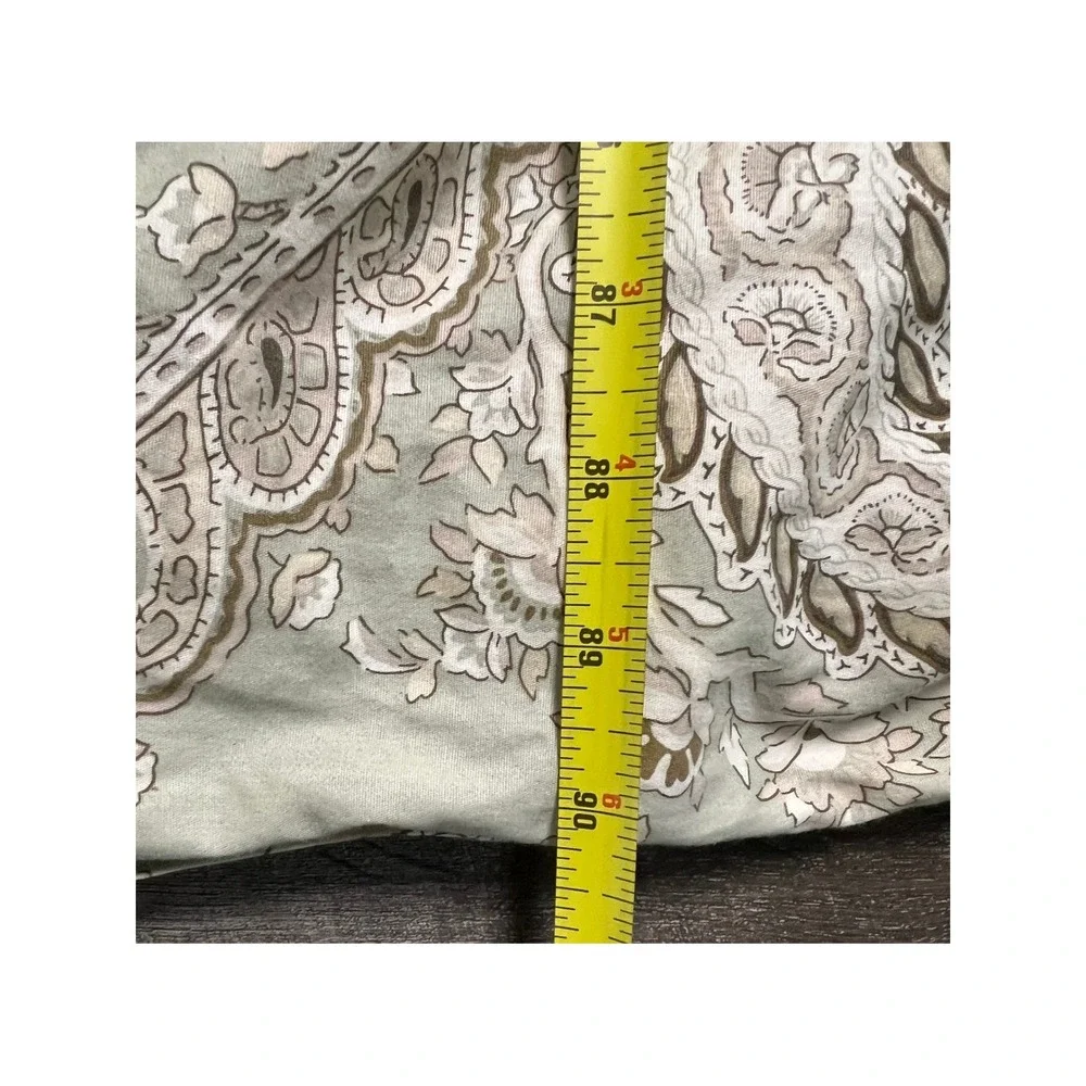 Ralph Lauren Home Comforter Set Full Queen  Green Paisley Cotton 3pc Reversible
